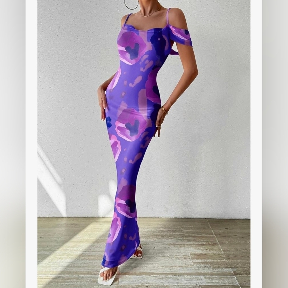 MASCOMODA Spaghetti Strap Long Maxi Dress #734 - Picture 6 of 10
